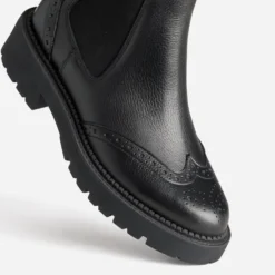 Chelsea boots TEXTO noir cuir semelle crantée