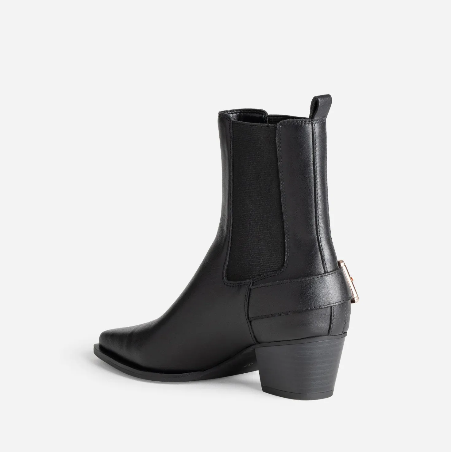 Chelsea boots TEXTO noir cuir esprit motard