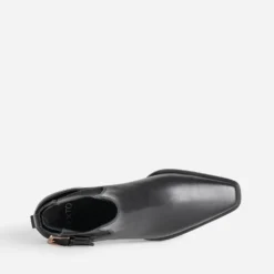 Chelsea boots TEXTO noir cuir esprit motard
