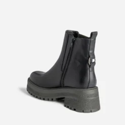 Chelsea boots TEXTO noir et kaki