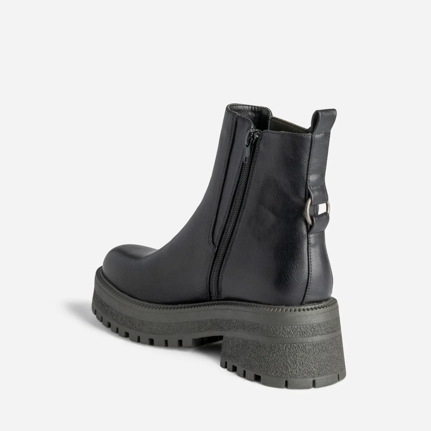Chelsea boots TEXTO noir et kaki