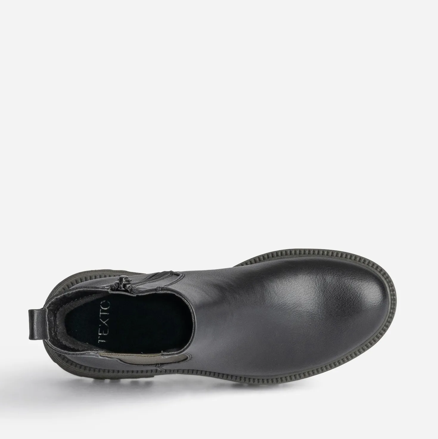 Chelsea boots TEXTO noir et kaki