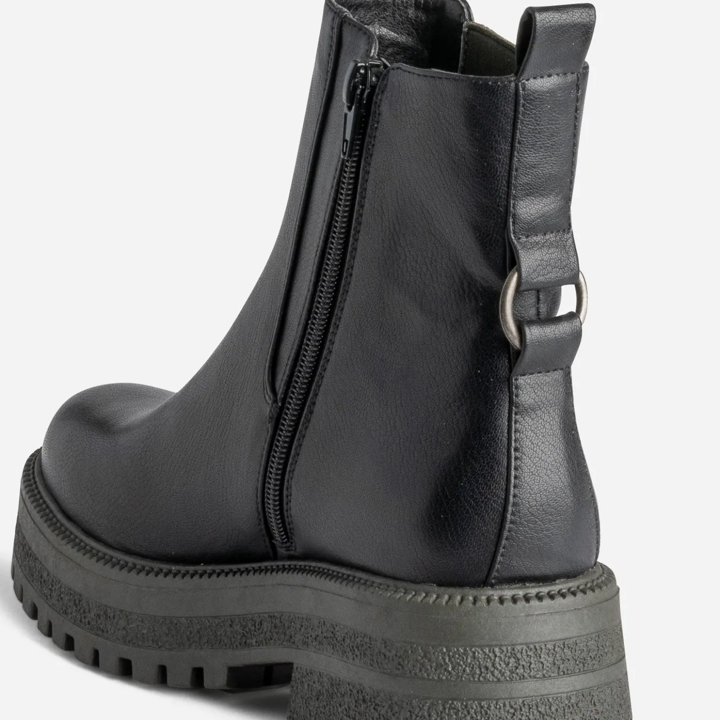 Chelsea boots TEXTO noir et kaki
