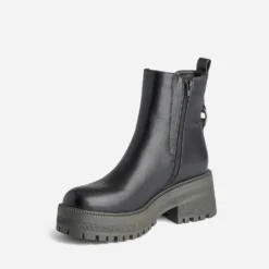 Chelsea boots TEXTO noir et kaki