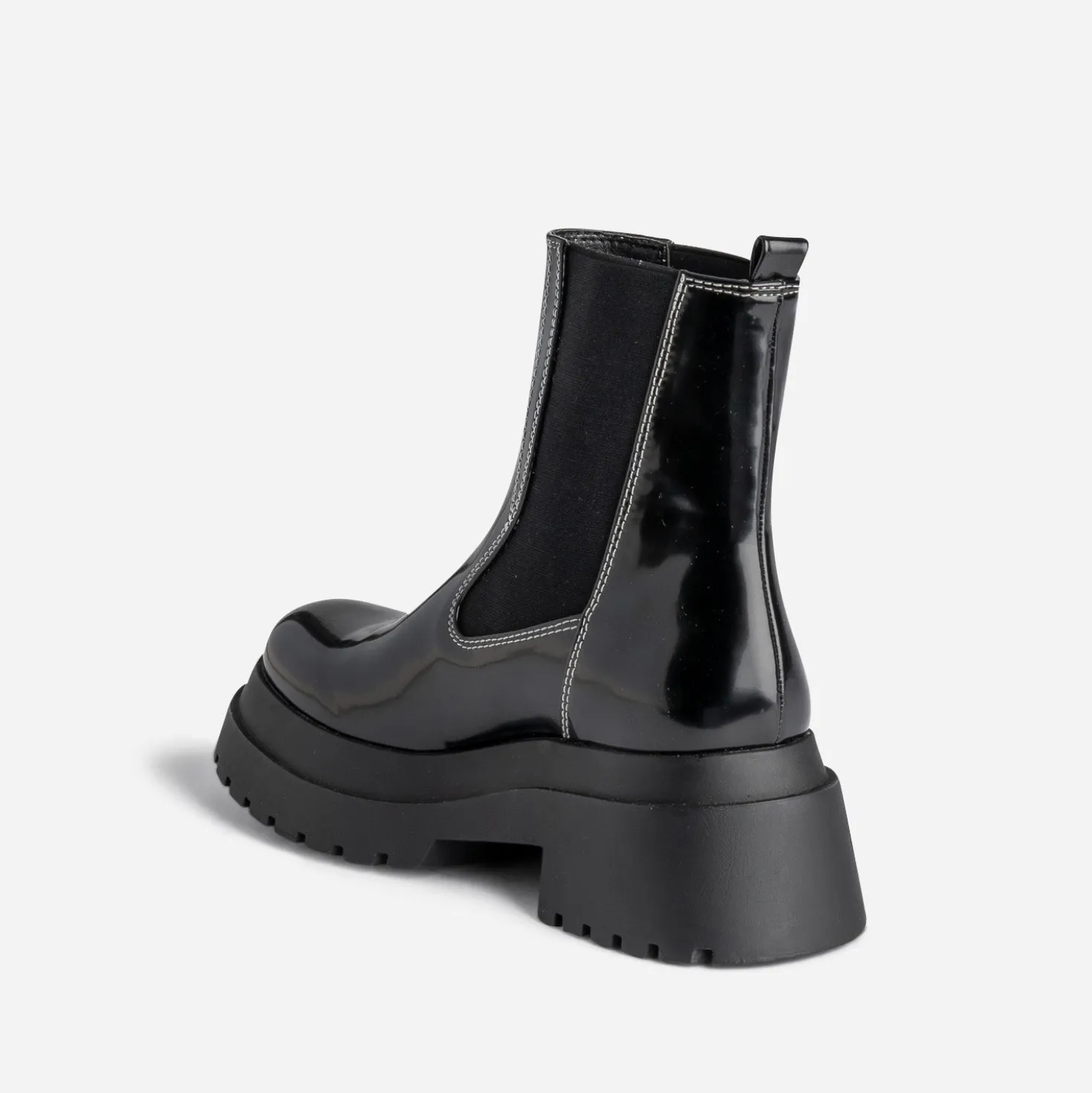 Chelsea boots TEXTO noir glacé cranté