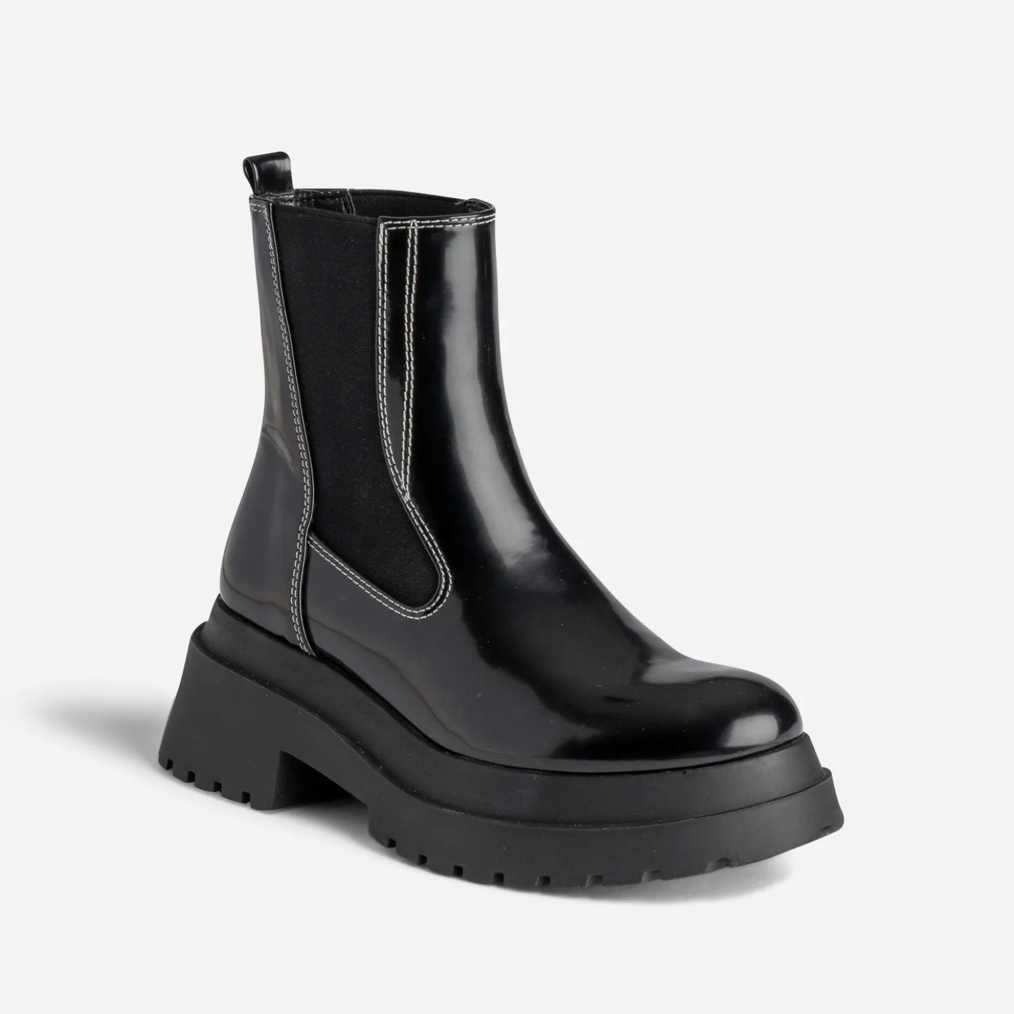 Chelsea boots TEXTO noir glacé cranté