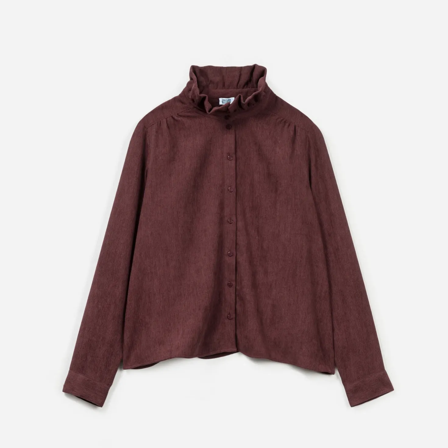 Chemise ERAM WEAR bordeaux à col Victorien