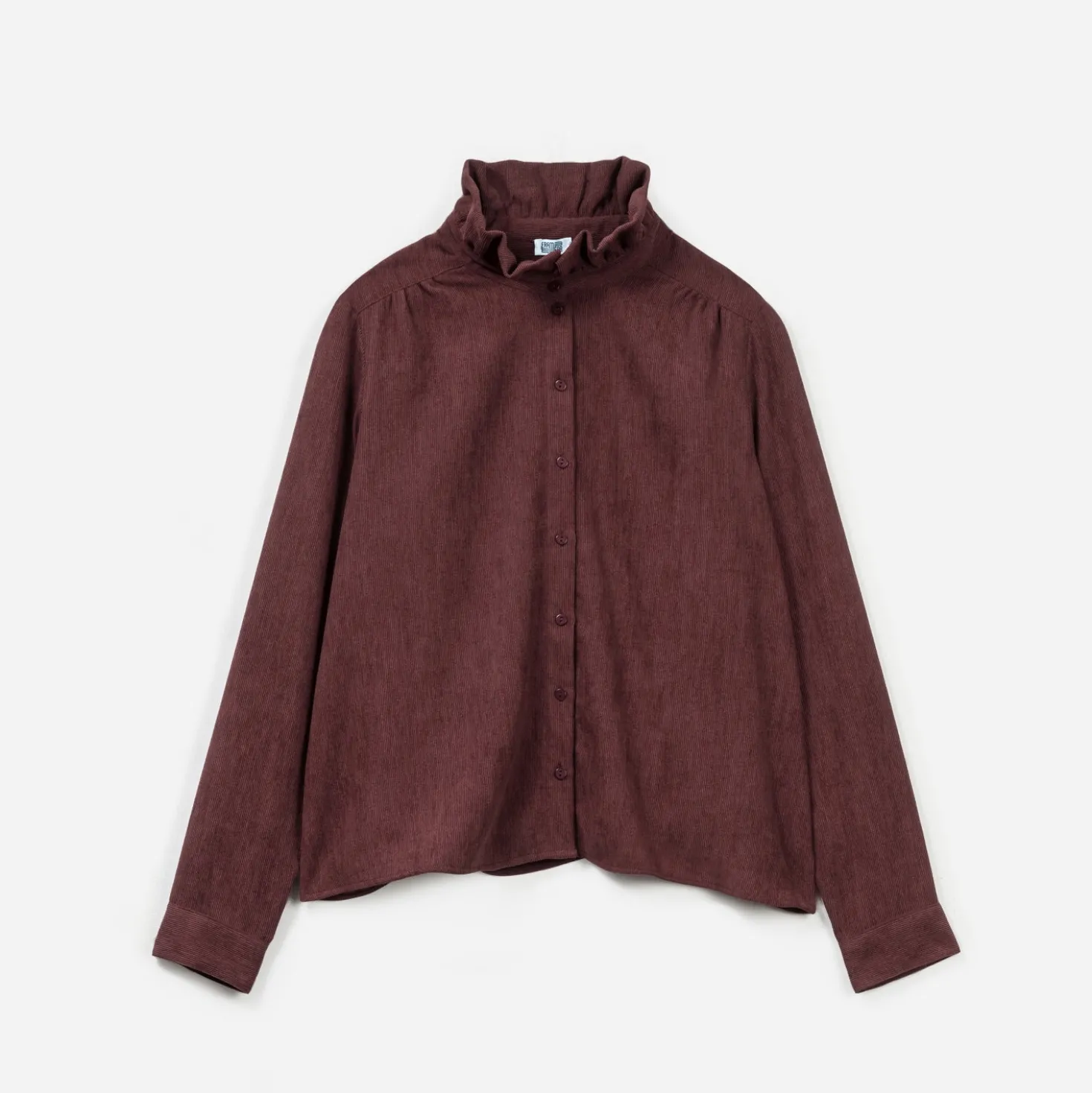 Chemise ERAM WEAR bordeaux à col Victorien