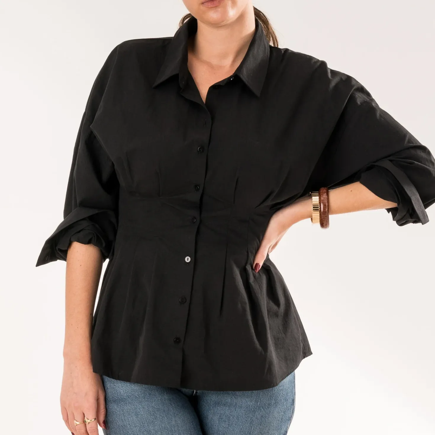 Chemise ERAM WEAR noire cintrée