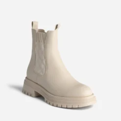 Cheslea boots TEXTO écru éco-conçu
