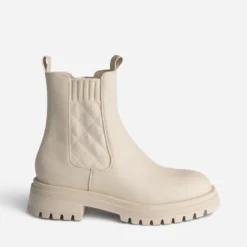 Cheslea boots TEXTO écru éco-conçu