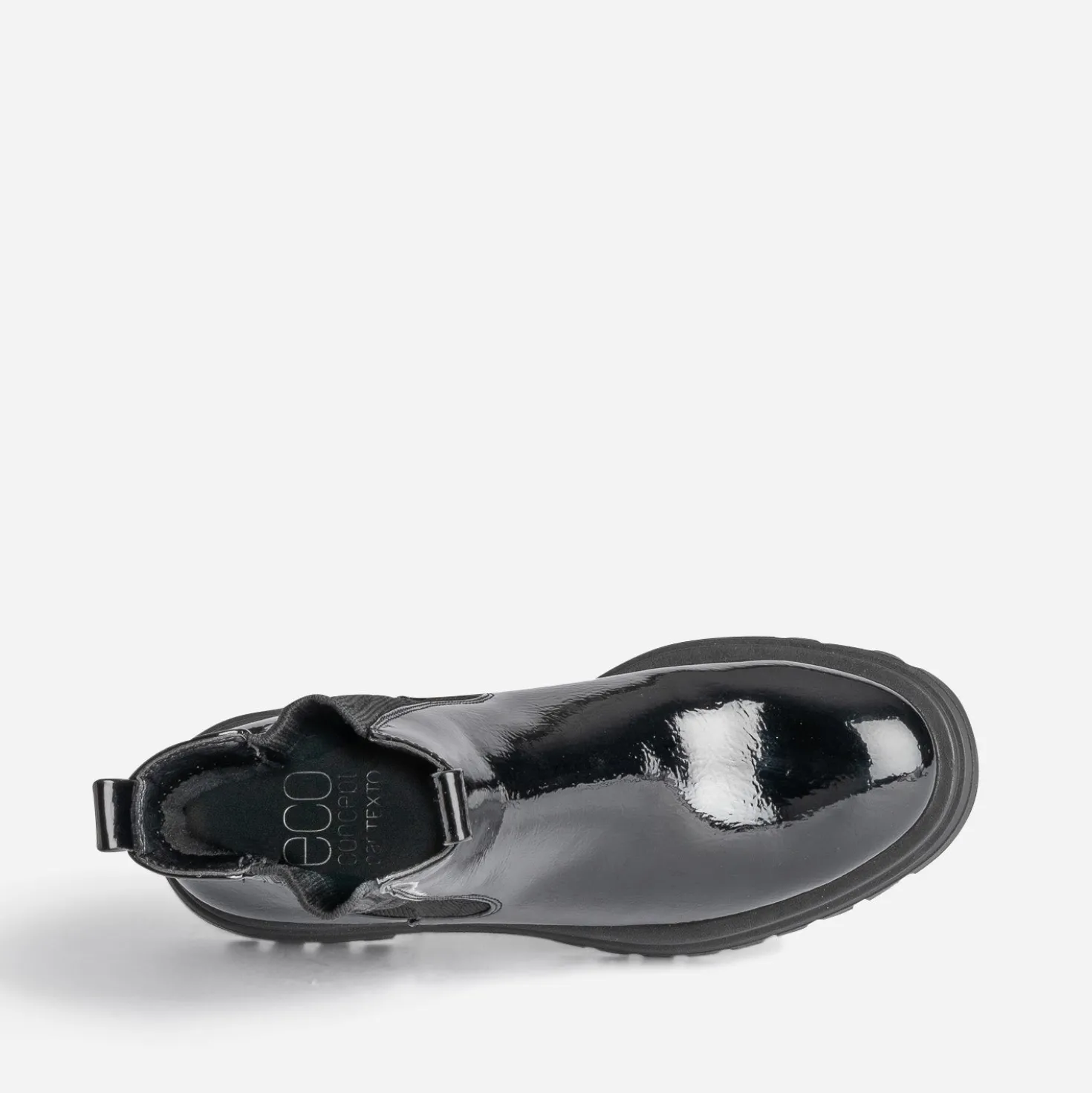 Cheslea boots TEXTO noir verni éco-conçu