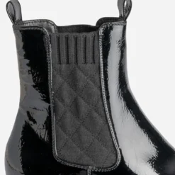 Cheslea boots TEXTO noir verni éco-conçu