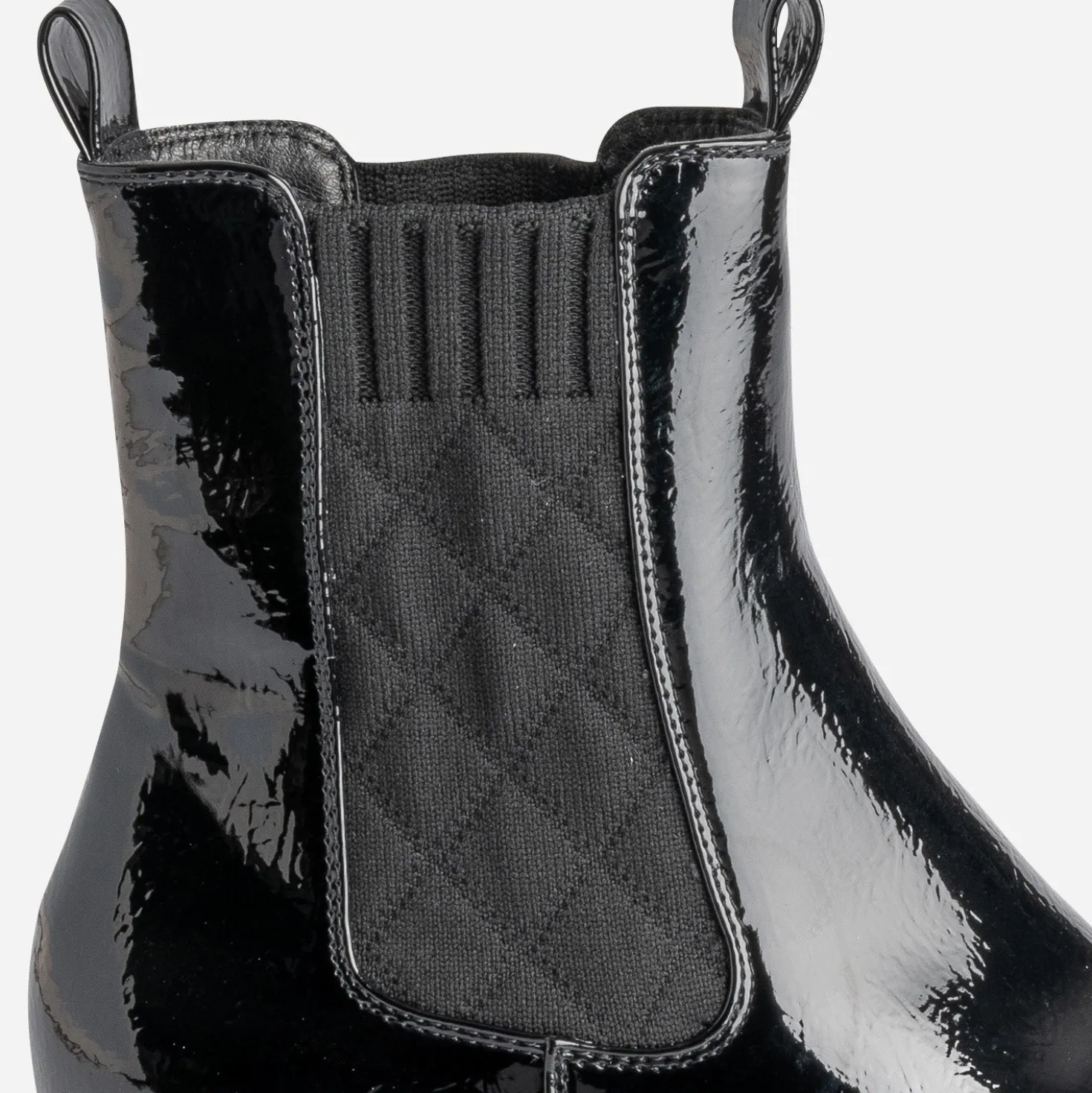 Cheslea boots TEXTO noir verni éco-conçu