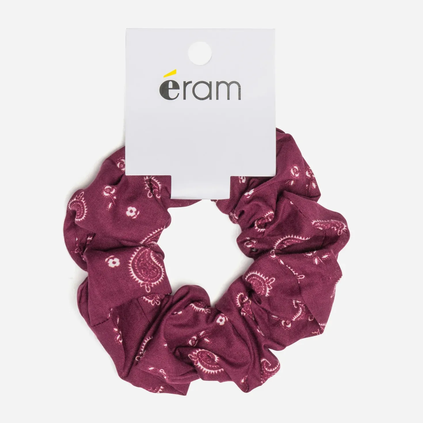 Chouchou bordeaux motif cachemire - Sélection Octobre Rose