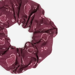 Chouchou bordeaux motif cachemire - Sélection Octobre Rose