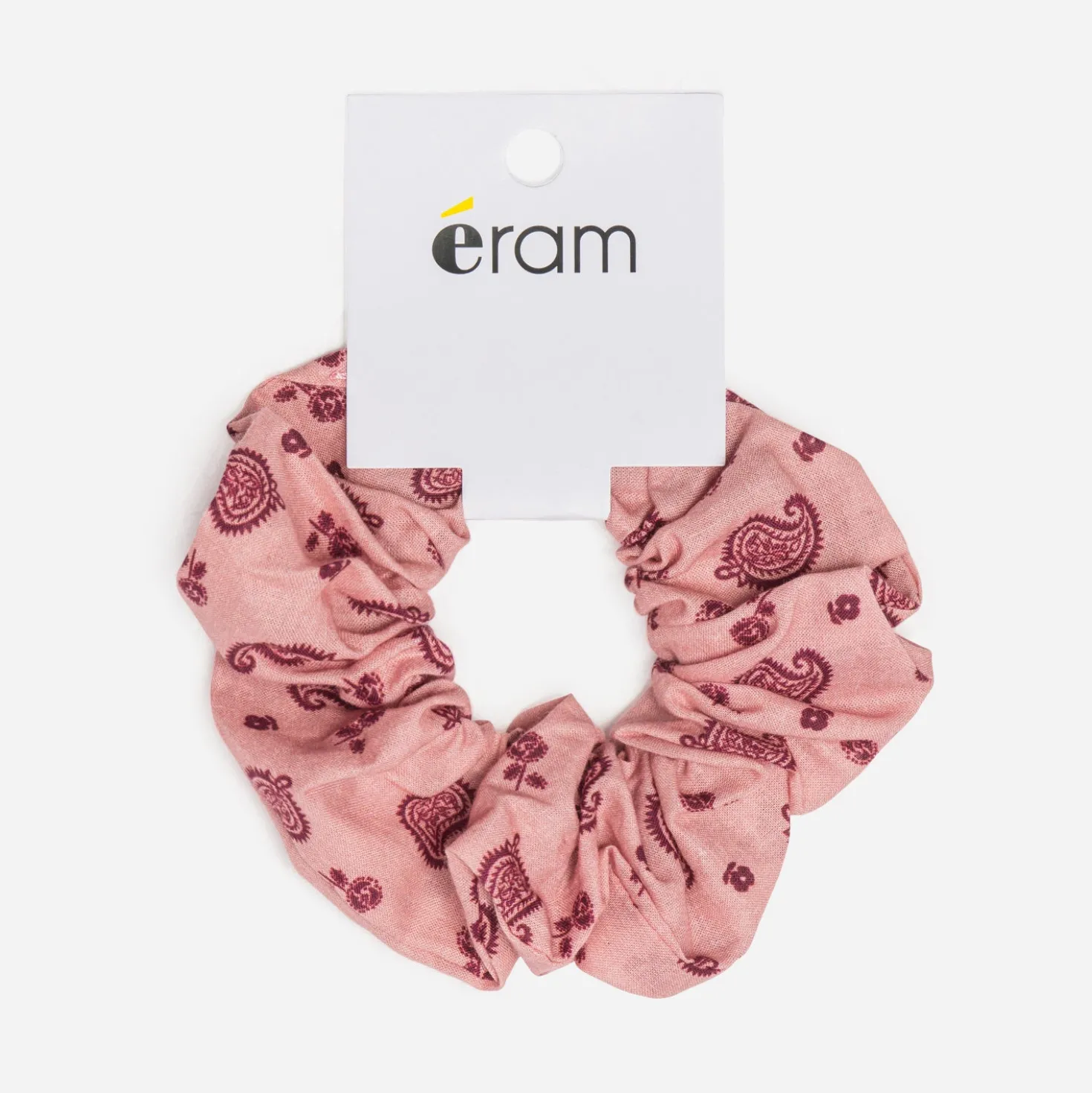Chouchou rose motif cachemire - Sélection Octobre Rose