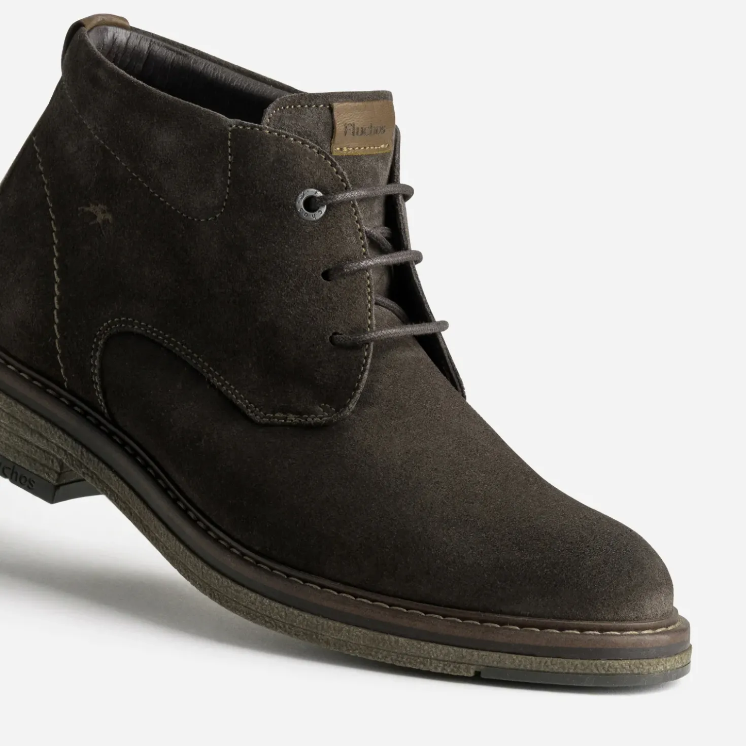 Chukka boots FLUCHOS marron cuir velours