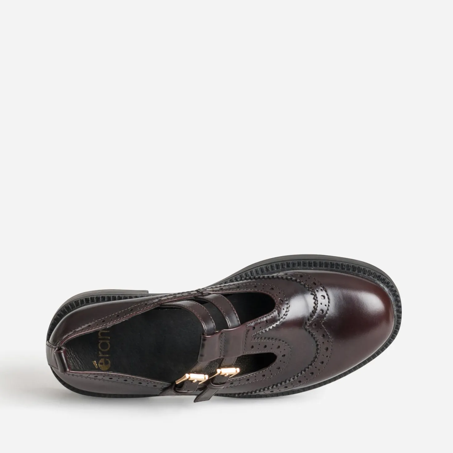 Derby babies bordeaux détails perforations