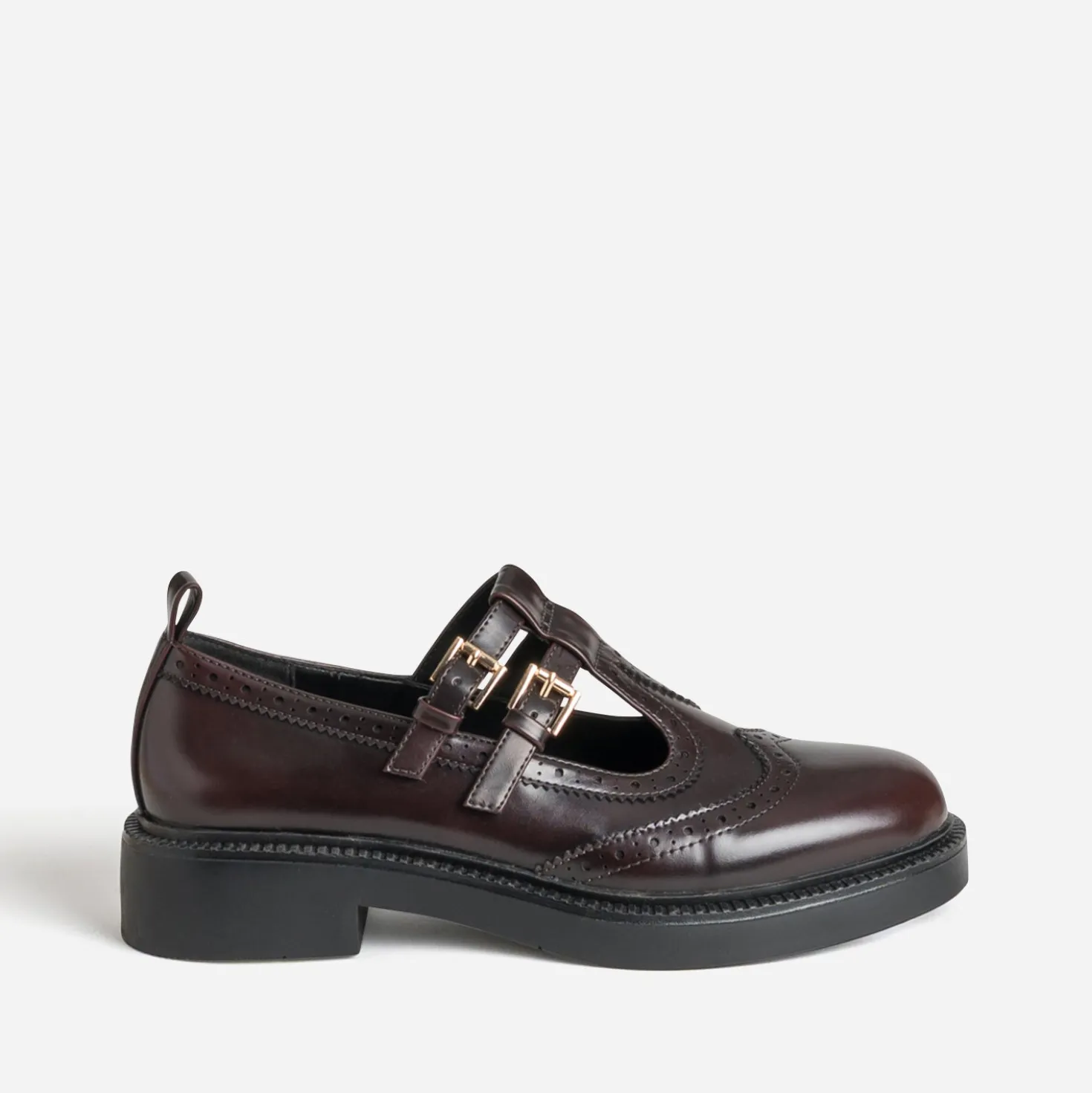 Derby babies bordeaux détails perforations