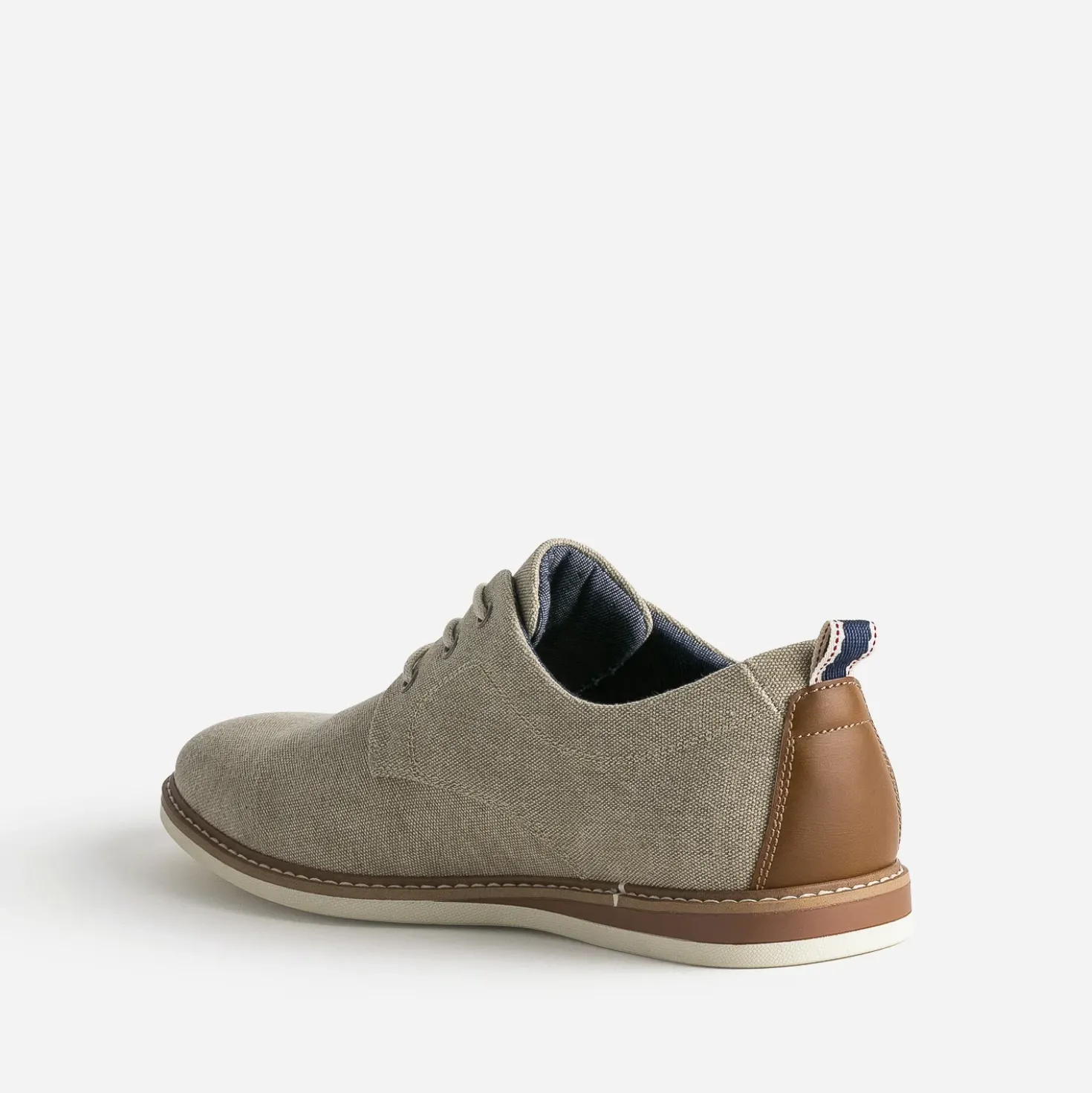 Derby beige chiné en textile