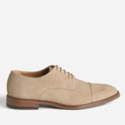 Derby beige cuir velours