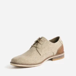 Derby beige en textile chiné