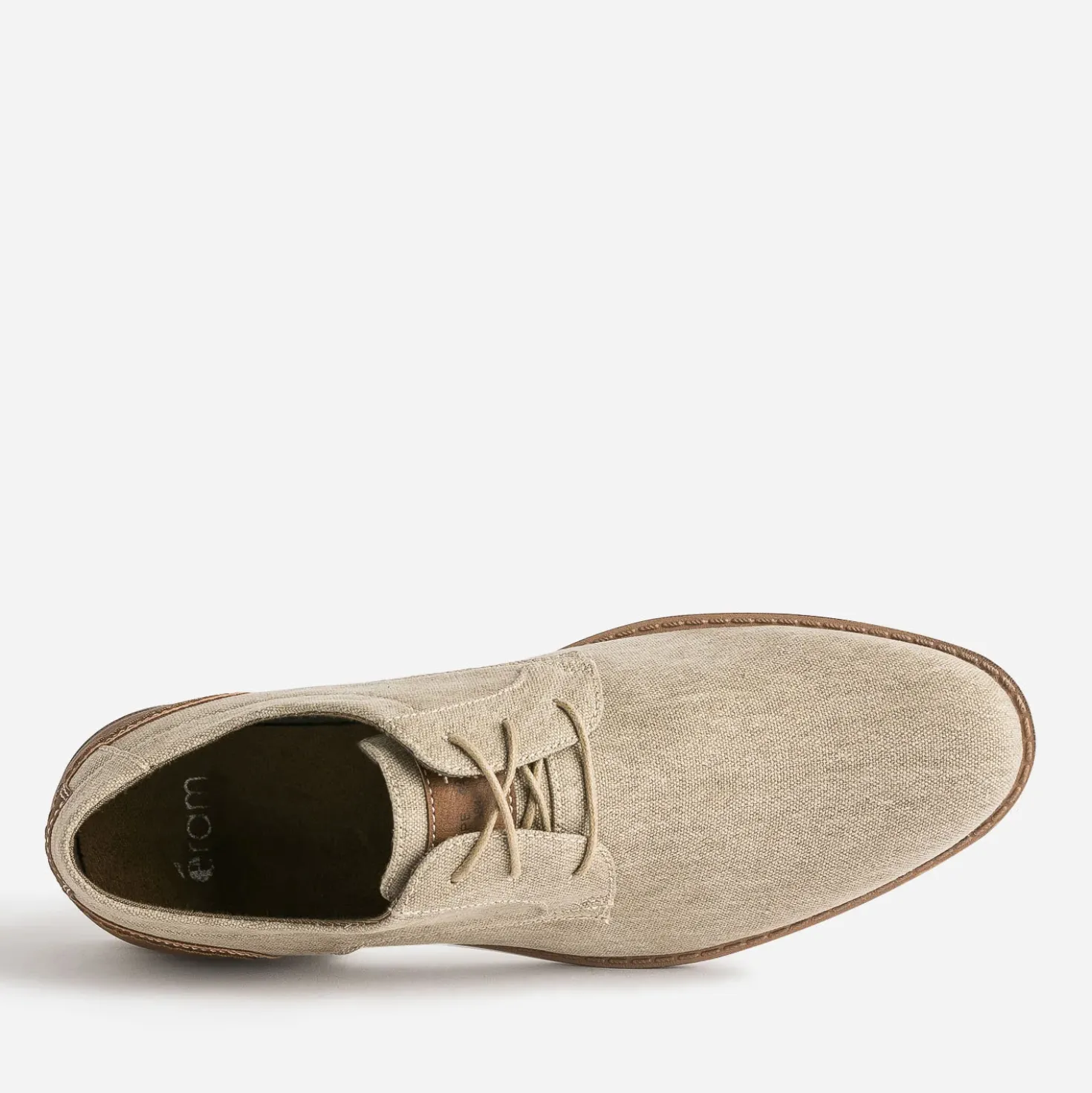 Derby beige en textile chiné
