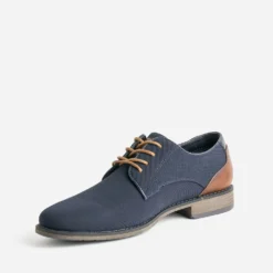 Derby bleu marine en textile