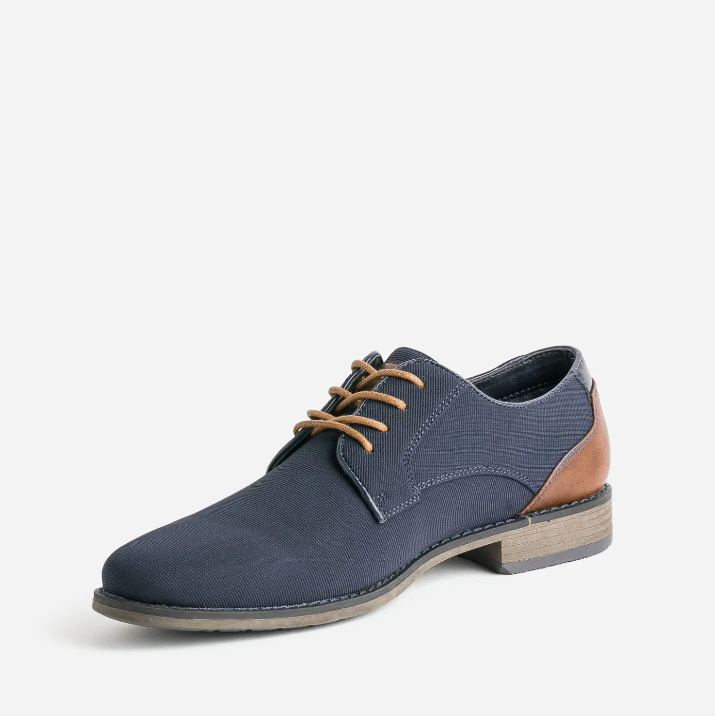 Derby bleu marine en textile