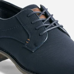 Derby bleu marine en textile
