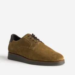 Derby cognac cuir velours