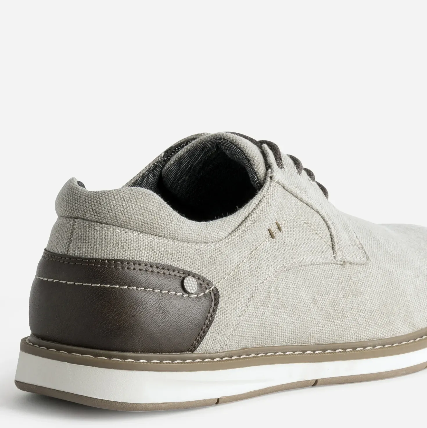 Derby confort beige en toile