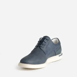 Derby confort bleu cuir éco-conçu