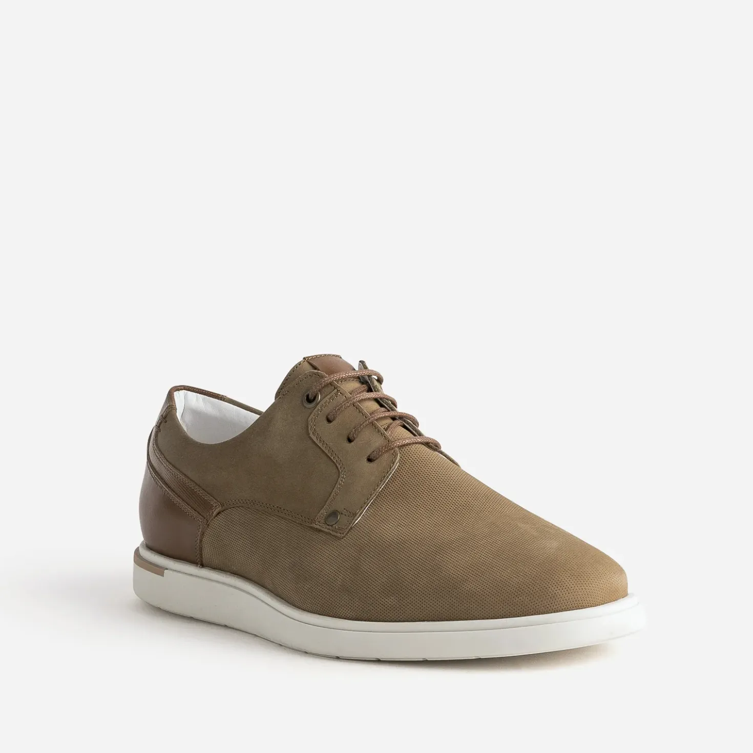 Derby confort camel cuir éco-conçu