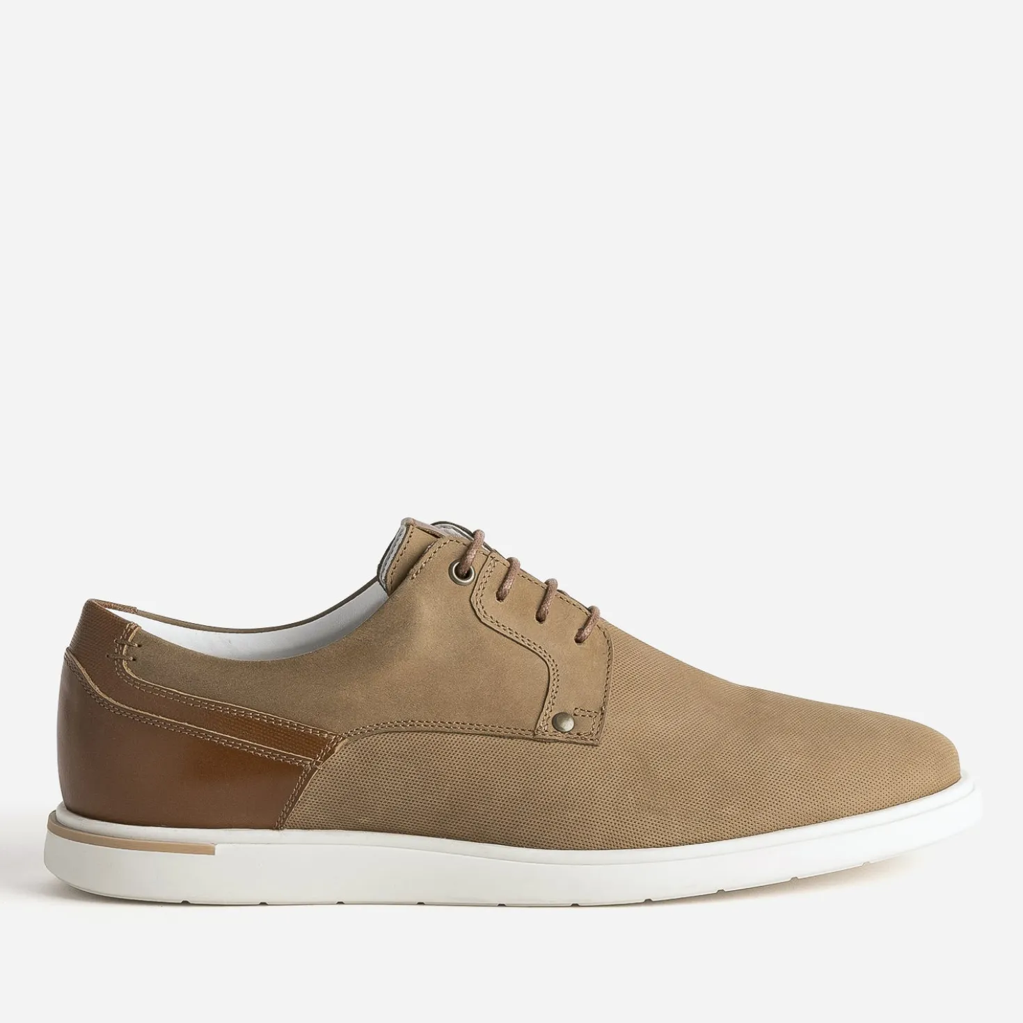 Derby confort camel cuir éco-conçu
