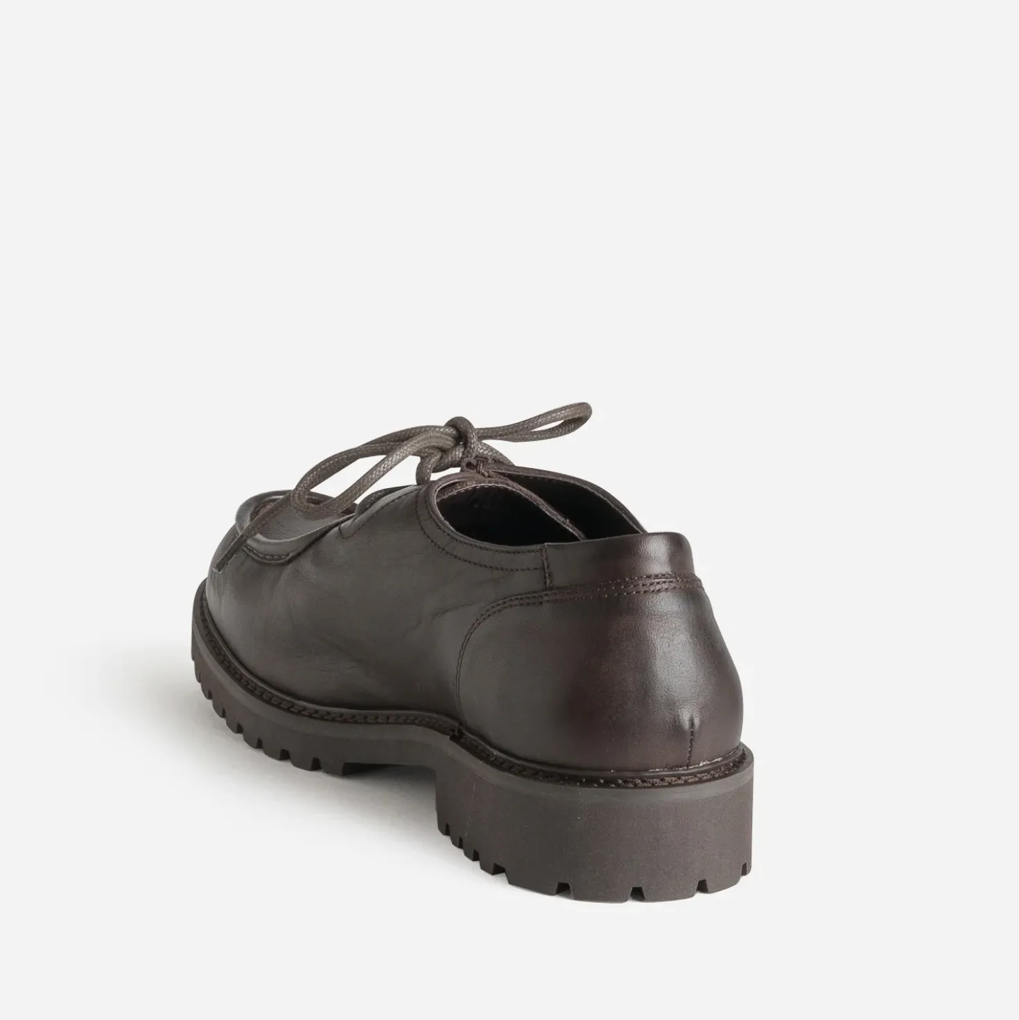 Derby détente en cuir marron