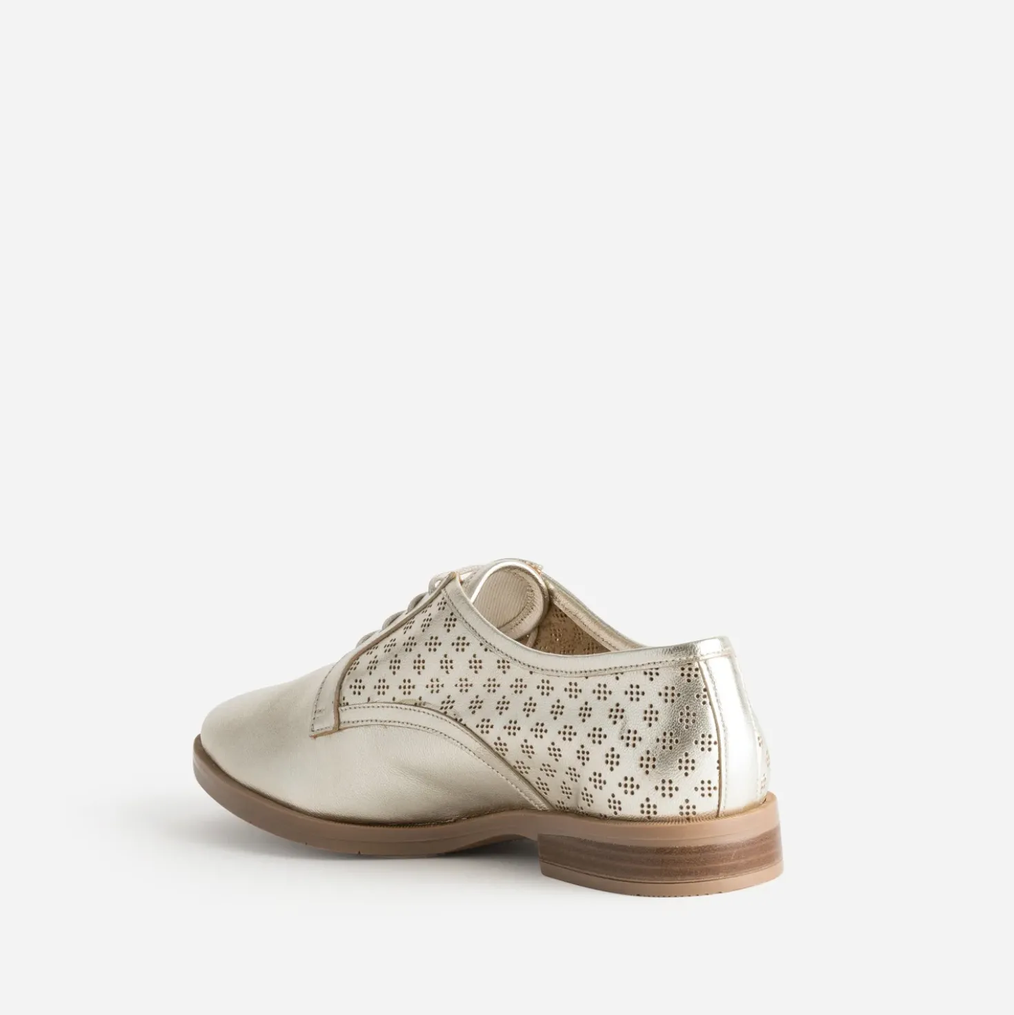 Derby ERAM FLEX doré cuir ajouré