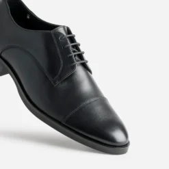 Derby ERAM FLEX noir en cuir