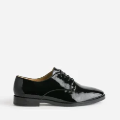 Derby ERAM FLEX noir en cuir verni