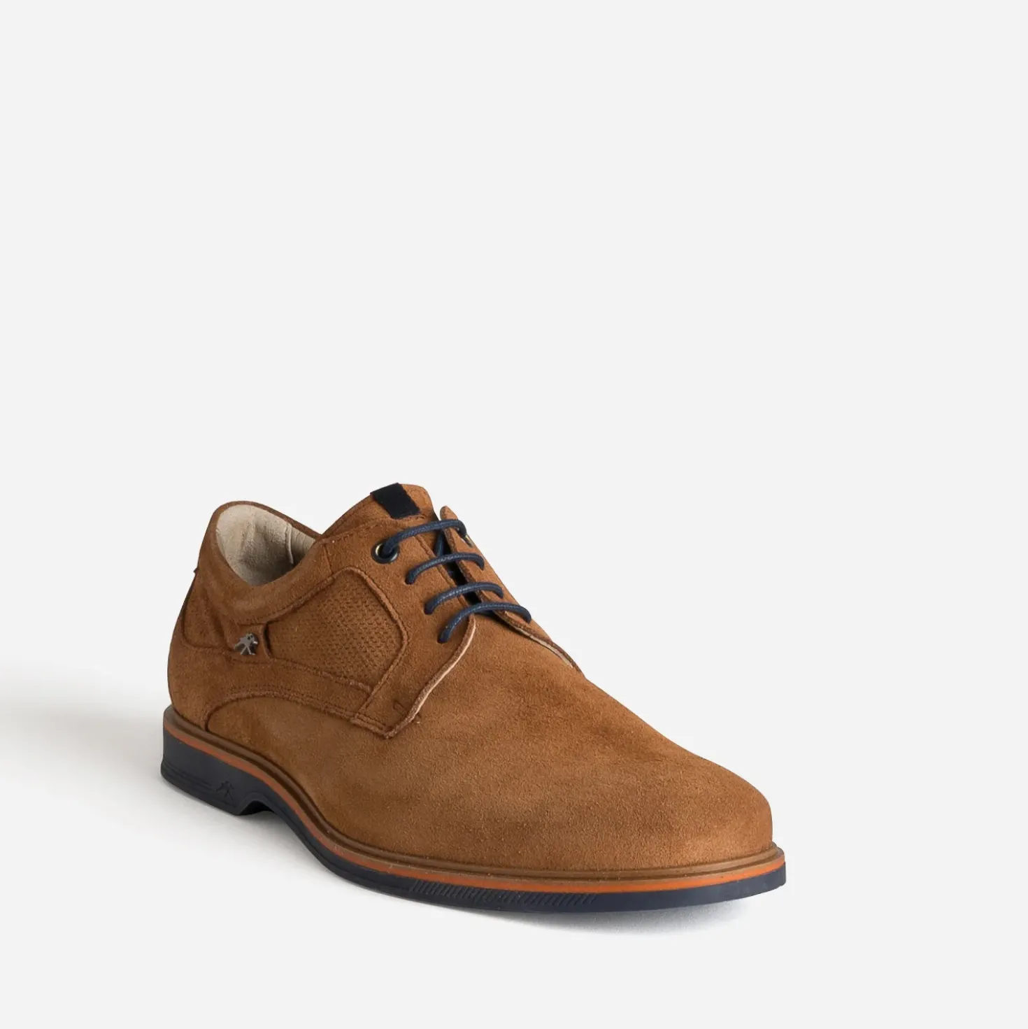 Derby FLUCHOS cognac cuir velours