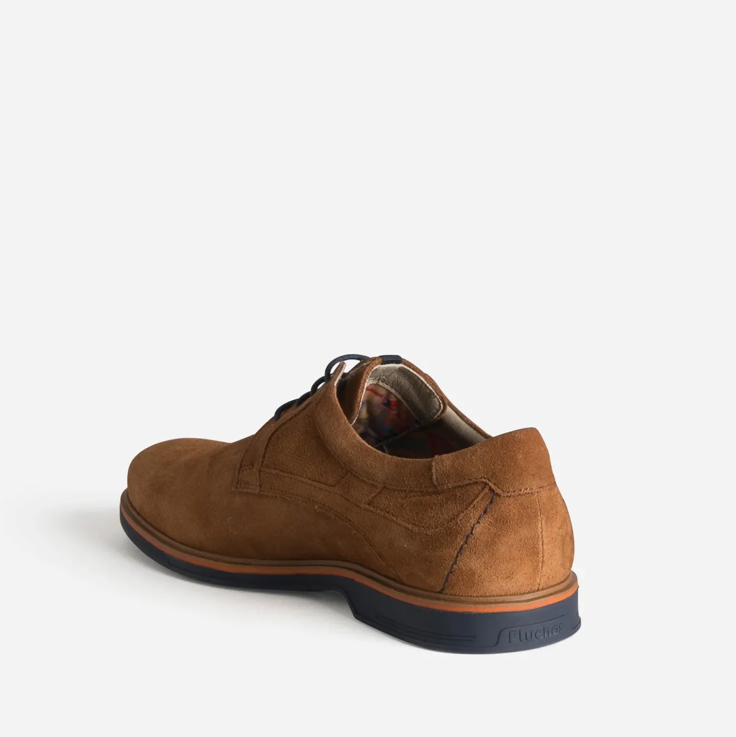 Derby FLUCHOS cognac cuir velours
