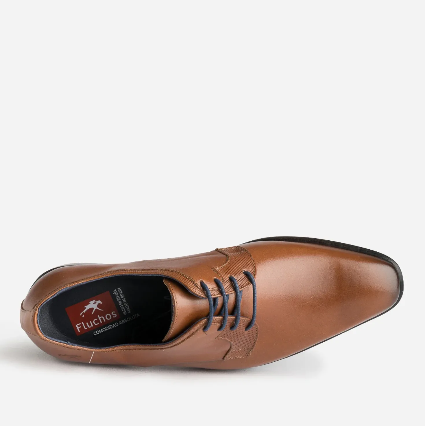 Derby FLUCHOS cognac en cuir