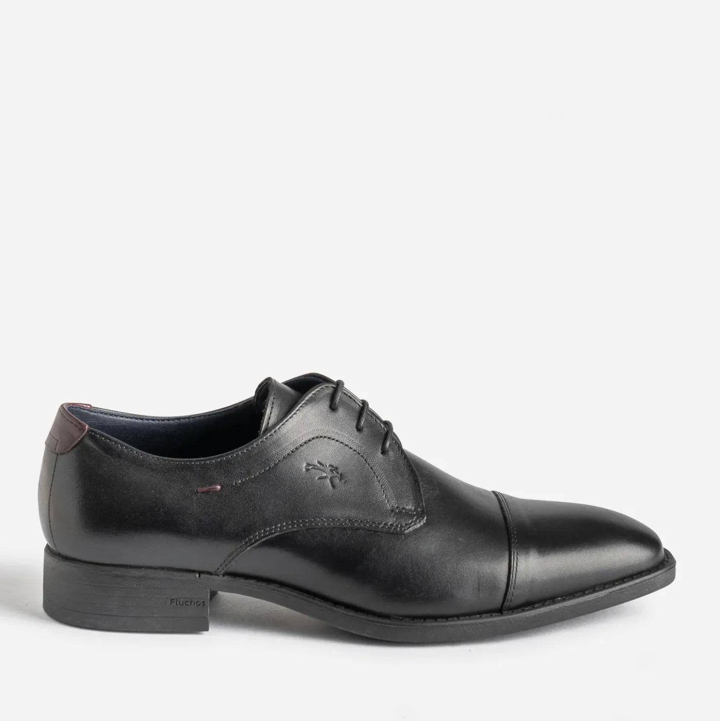 Derby FLUCHOS noir cuir bout droit