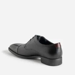 Derby FLUCHOS noir cuir bout droit
