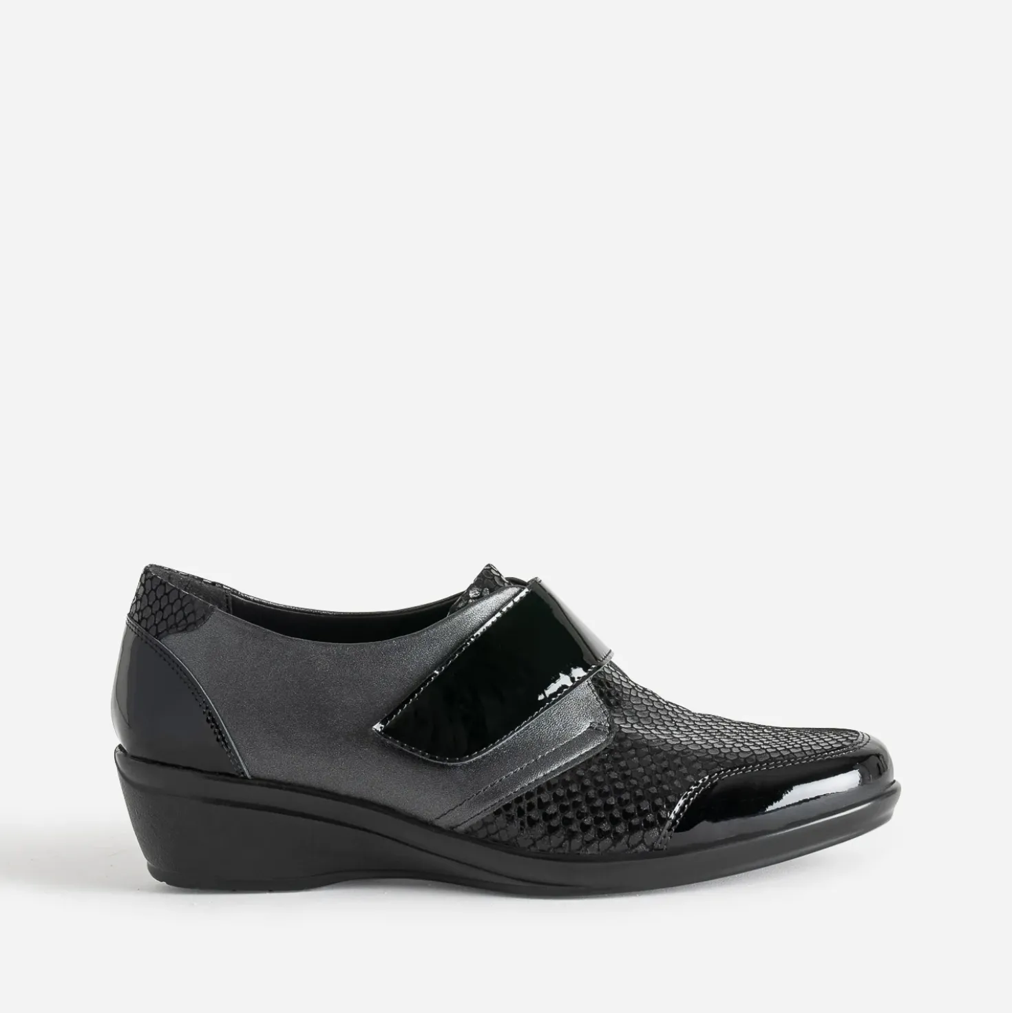 Derby FRANCE ARNO gun et noir en cuir