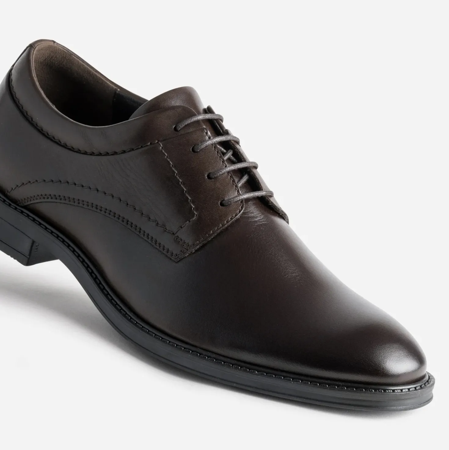 Derby marron cuir