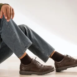 Derby marron cuir