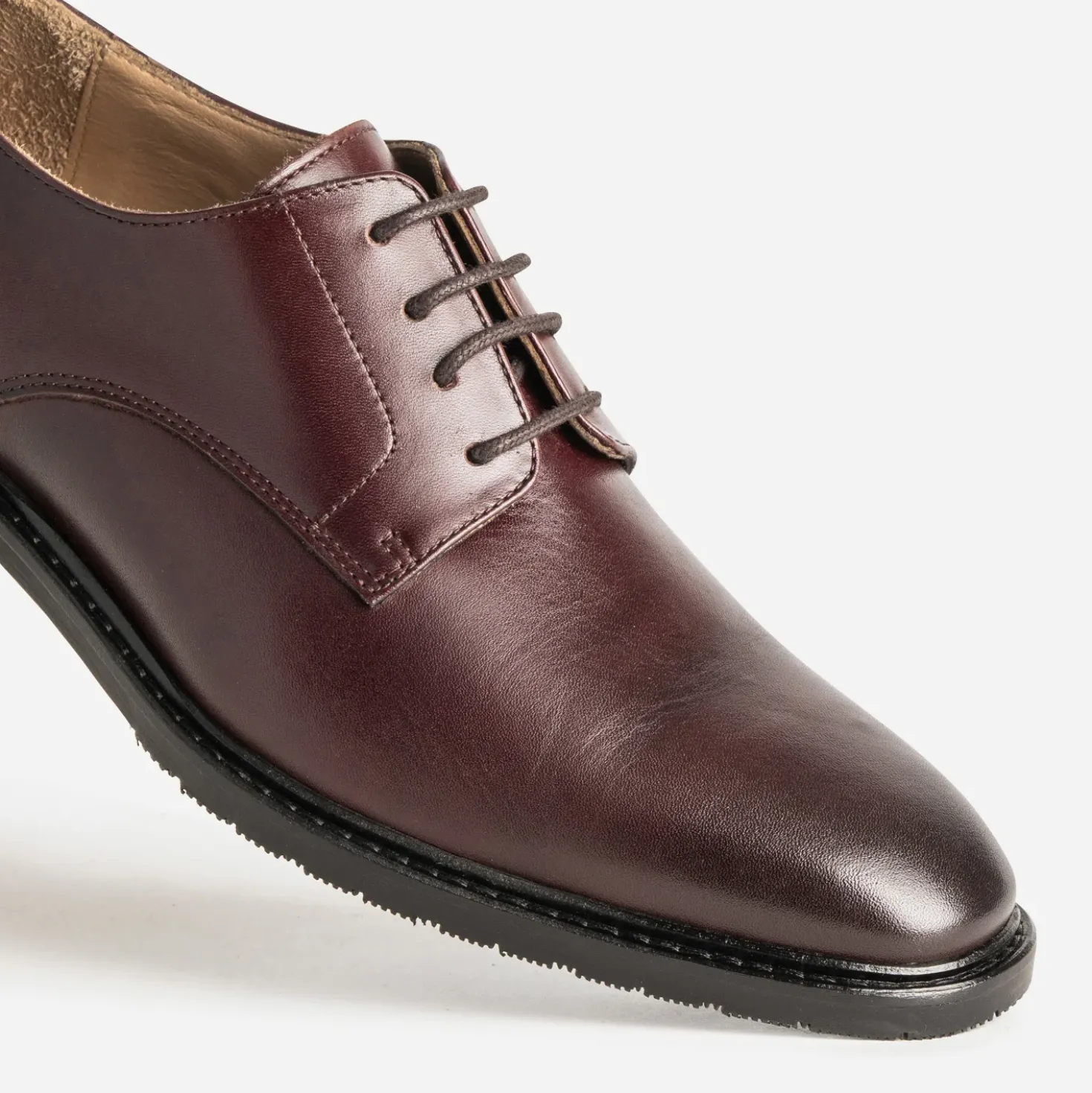 Derby marron cuir