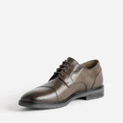 Derby marron cuir bout droit